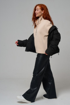 Женский свитшот на молнии оверсайз начес 14427