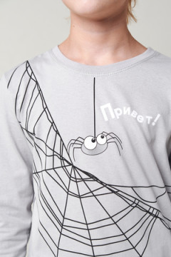 Пижама с брюками Кулирка с рибаной мальчик длинный рукав