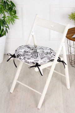 Подушка для мебели Bio-Line круглая с 4 завязками, 4 точки рогожка. P