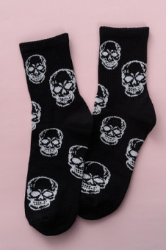 Носки высокие Череп (набор 2 пары)