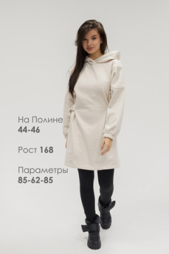 Туника теплая с капюшоном и хлястикамии