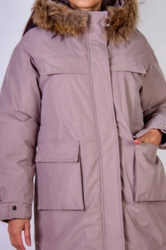 Куртка удлиненная с капюшоном натуральный мех арт. 619