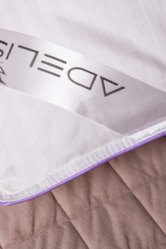 Подушка "Лебяжий пух" страйп-сатин леб. пух, атл. кант, отстрочка, лента, сумка(Н)