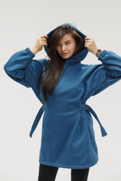 Туника теплая с капюшоном и хлястикамии