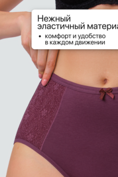 Трусы 3903 хлопковые высокие 3 шт