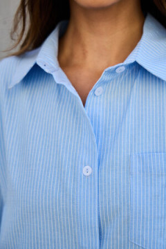 Рубашка оверсайз в полоску хлопковая