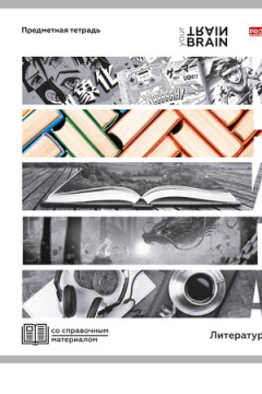 Тетрадь ЛИНИЯ 48л. ЛИТЕРАТУРА «КОНТРАСТЫ» (Т48-1417) эконом-вариант, б/о