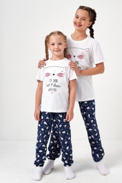 Пижама с брюками Кисонька короткий рукав