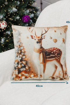 Наволочка декоративная новогодняя 2 шт рогожка