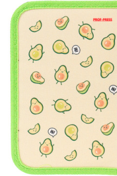 Пенал 1-секц, печать на ткани, большой, с отк.планкой АВОКАДИКИ (ПН-3059) (190х115)
