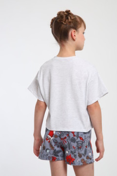 Пижама с шортами ПД-019-073 Кот Новый год