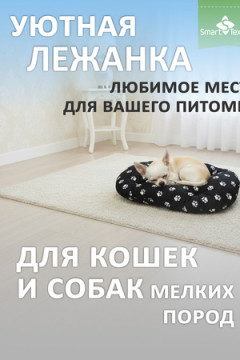 Лежанка для кошек и собак Лапки. Размер: 40*60см. Чехол: бязь