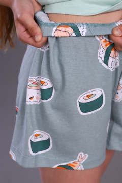 Пижама с шортами Суши-роллы ПД-009-044