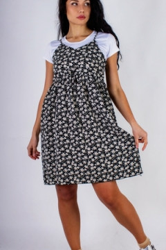 Сарафан с кокеткой+Футболка арт. 8686