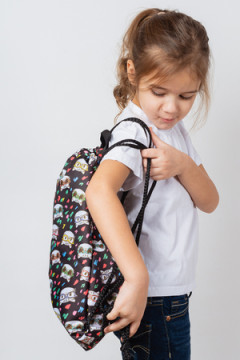 Мешок для обуви Коты черный фон