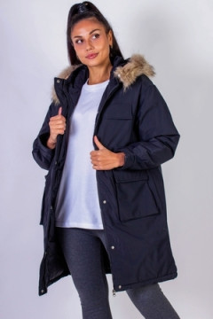 Куртка удлиненная с капюшоном натуральный мех арт. 619