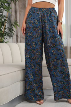 Брюки 666 Палаццо из штапеля