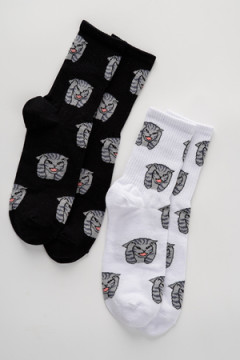 Носки стандарт Драматик кот (набор 2 пары)