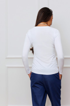 Лонгслив c круглым вырезом 346