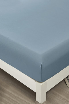 КПБ полукомплект простыня на резинке Борт 25 + 2 наволочки 50*70 индиго