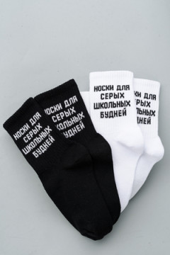 Детские носки стандарт Школьные будни (набор 2 пары)