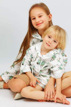 Детская туника муслиновая с капюшоном SP2301