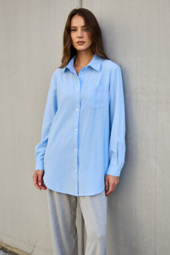 Рубашка оверсайз в полоску хлопковая