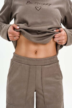 Брюки из мягкой эко замши