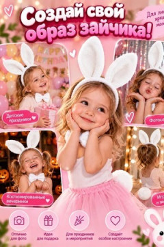 61482 Ободок ушки зайчика набор K-9