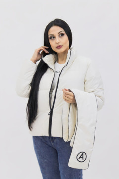 Куртка весна осень +дутый шарф-косынка 8193