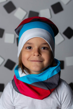 Комплект шапка и шарф Полоса 2
