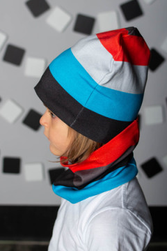 Комплект шапка и шарф Полоса 4