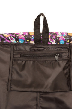 Мешок для обуви объемный Гимнастки черный фон