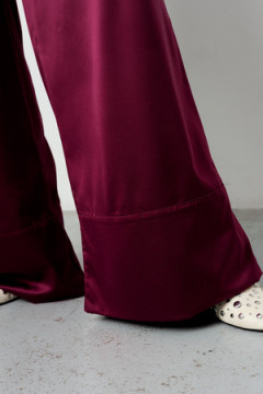 Брюки на резинке атласные 398BRD