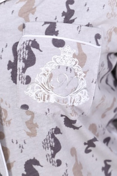 Пижама с брюками и рубашкой ТК-252. сер