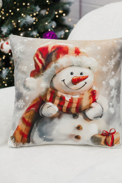 Наволочка декоративная новогодняя 2 шт 3D эффект велюр