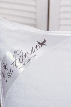 Подушка "Бамбук" страйп-сатин на молнии лебпух+бамбук, стег, лента, сумка(Н)