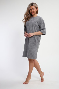 Платье туника варенка с принтом Сердце ТП-02