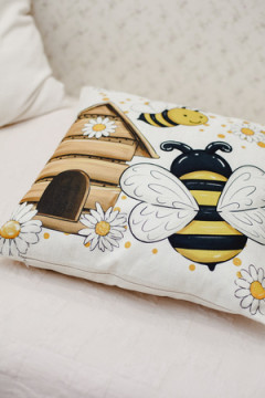 Наволочка декоративная декоративная 2шт рогожка Гном и Цветок