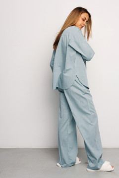 Костюм с брюками с рубашкой 394BLU