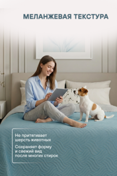 Покрывало стеганное двухсторонние микрофибра катионик LAGOON