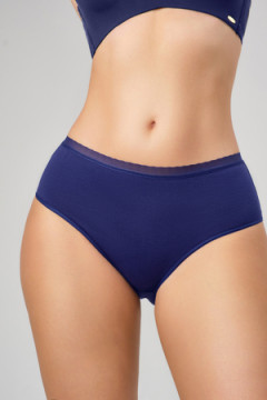 Трусы OIRO 0117 женские хлопковые изумруд/синий/бордовый 44-60 3 шт