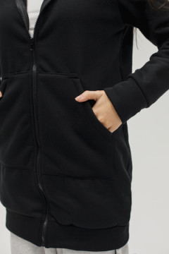 Толстовка на молнии теплая удлиненная