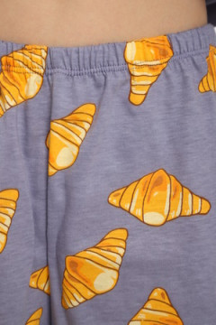 Пижама с шортами Круассаны арт. ПД-019-088