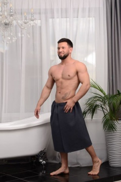 Полотенце для бани и сауны вафельное на липучке