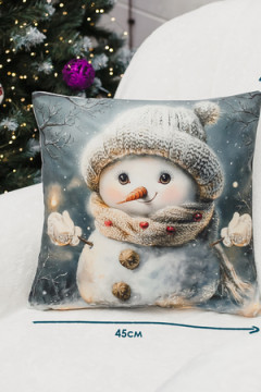 Наволочка декоративная новогодняя 2 шт 3D эффект велюр
