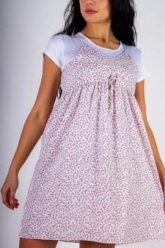 Сарафан с кокеткой+Футболка арт. 8686