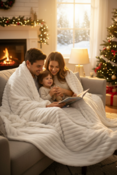 Плед Велсофт, плотность 220 г/м2, Pehmea Satu кремовый