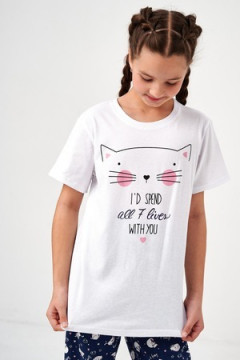 Пижама с брюками Кисонька короткий рукав