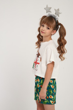 Пижама с шортами ПД-019-073 Кот Новый год